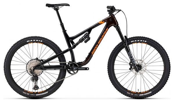 VTT Tout-suspendu Rocky Mountain 2020 Altitude Carbon 50 27.5'' Shimano XT/SLX 12V Noir/Marron