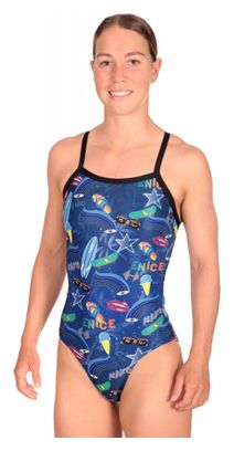 Mako Damen Badeanzug Nereid Venice Night Blau / Mehrfarbig