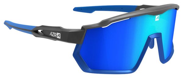 AZR Pro Race RX Mat Zwart Blauwe Skibril / Blauwe Lens + Heldere Lens