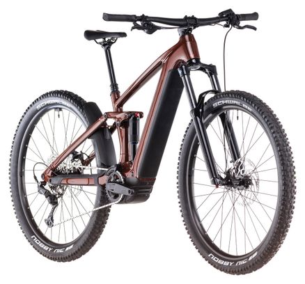 Cube Stereo Hybrid One44 Pro 800 Electric Full Suspension MTB Shimano Cues 11S 800 Wh 29'' Bourbon Red Orange 2025