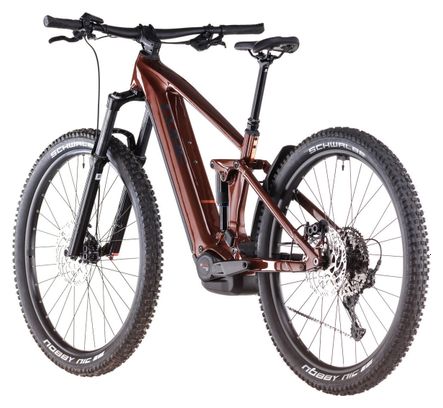 Cube Stereo Hybrid One44 Pro 800 Electric Full Suspension MTB Shimano Cues 11S 800 Wh 29'' Bourbon Red Orange 2025