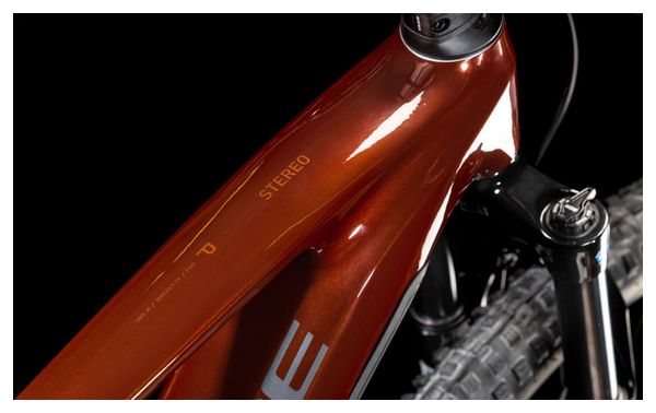 Cube Stereo Hybrid One44 Pro 800 Electric Full Suspension MTB Shimano Cues 11S 800 Wh 29'' Bourbon Red Orange 2025
