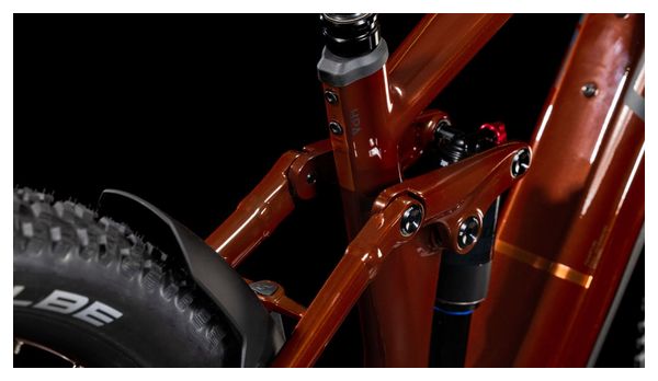 Cube Stereo Hybrid One44 Pro 800 Electric Full Suspension MTB Shimano Cues 11S 800 Wh 29'' Bourbon Red Orange 2025