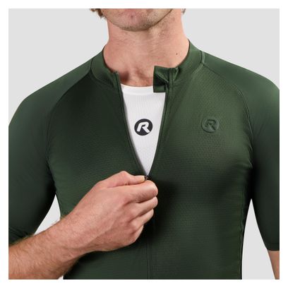 Maillot Manches Courtes Vélo Rogelli Essential II Vert Homme