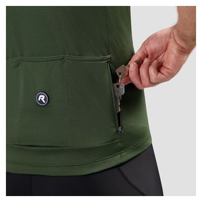 Maillot Manches Courtes Vélo Rogelli Essential II Vert Homme