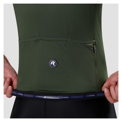 Maillot Manches Courtes Vélo Rogelli Essential II Vert Homme