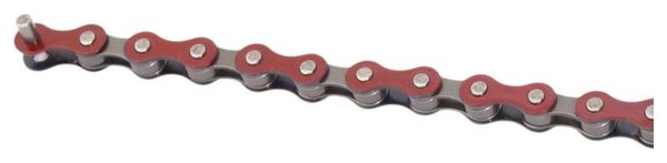 BMX CHAINE ROUGE 1/2 x1/8  ACIER KHEBIKES