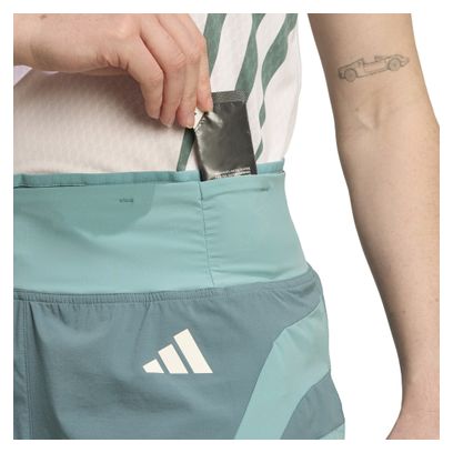 Adidas Performance Adizero Archive Gel 3in Green Women's Split Shorts