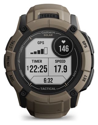 Montre GPS Garmin Instinct 2X Solar - Tactical Edition Beige Coyotte