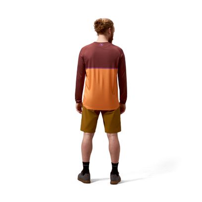Warten Bild – Langarmtrikot Endura Core Printed Orange Herren