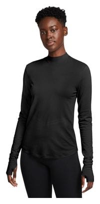 Camiseta de manga larga de lana <strong>Nike Dri-Fit Swift</strong> para mujer Negra