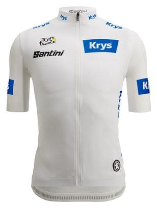 Santini Tour de France Beste Young Rider White Short Sleeved Jersey