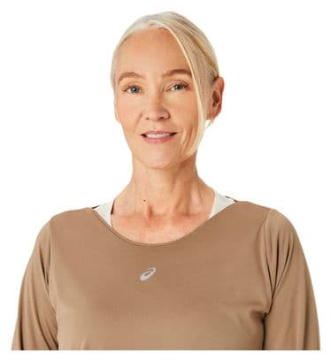 Asics Nagino Run Langarmshirt Khaki/Beige Damen