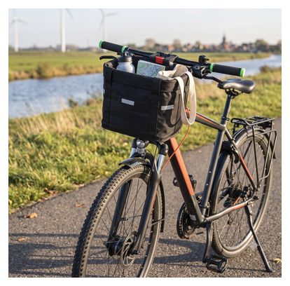 Panier de vélo avant 16 litres amovible noir