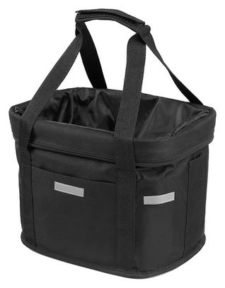 Panier de vélo avant 16 litres amovible noir