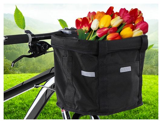 Panier de vélo avant 16 litres amovible noir