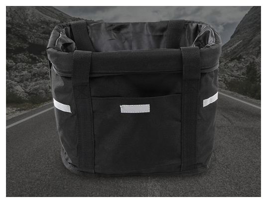 Panier de vélo avant 16 litres amovible noir