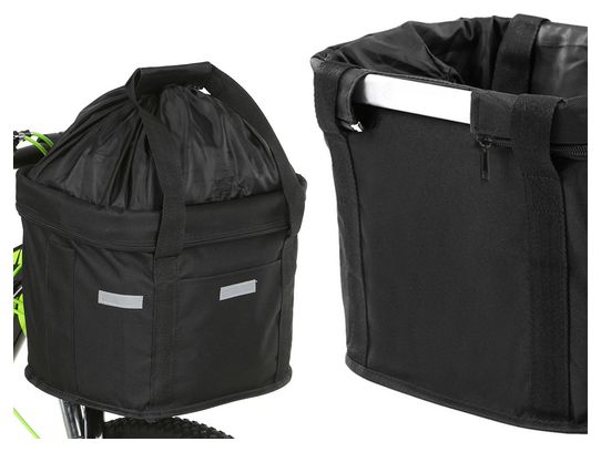 Panier de vélo avant 16 litres amovible noir