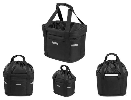 Panier de vélo avant 16 litres amovible noir