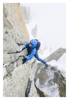 Simond heren donsjack voor bergbeklimmen -12°C blauw