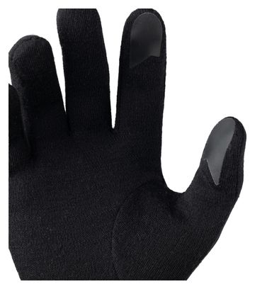 Buff Merino Midweight Long Gloves, Black