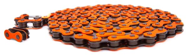BMX CHAINE ORANGE 1/2 x1/8  ACIER KHEBIKES
