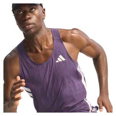 Débardeur adidas Adizero Violet Homme