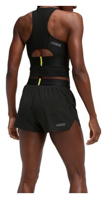 Women's Hoka Race Day Black split shorts