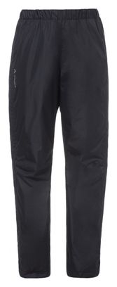 Vaude Fluid Pantalón con cremallera completa Pantalón de lluvia para mujer Negro