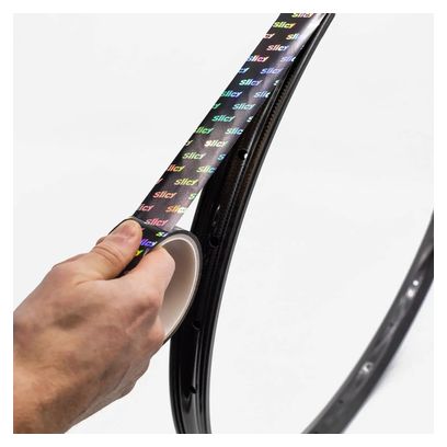 Cinta para llantas sin cámara Slicy Sticky Loop V2, negra, 50 m