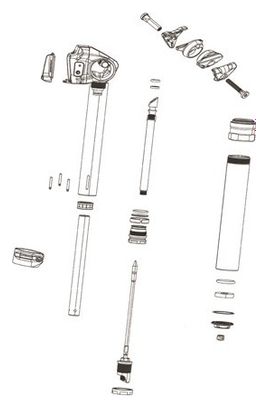 Rockshox Telescopische Zadelpenklem Kit voor Rockshox Reverb Stealth C1