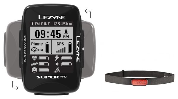 Compteur GPS Lezyne Super Pro (Cardio/Vitesse-Cadence)