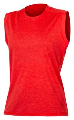 Camiseta Endura SingleTrack Mujer Rojo Granada