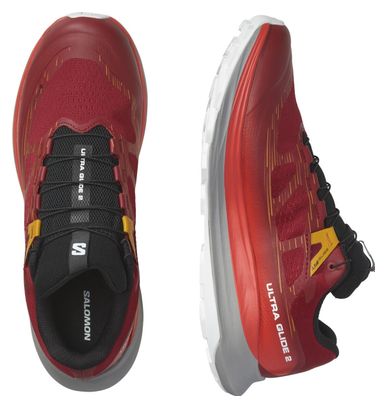 Salomon Ultra Glide 2 GTX Trail Shoes Red Grey Men's