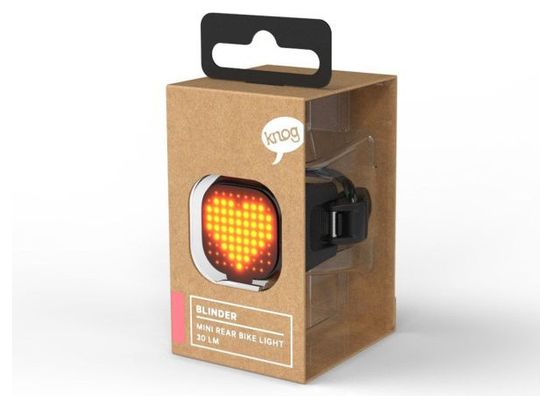 Luz trasera KnogBlinder mini Love Negro