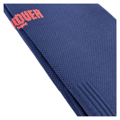 Chaussettes de Cyclisme Hautes Respirantes Brodées Classy Evo II Mooquer Bleu Marine