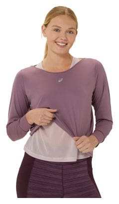 Asics Nagino Run Langarmshirt Violett/Pink Damen