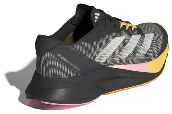 adidas Adizero Boston 12 Running-Schuhe Schwarz/Pink/Orange Damen