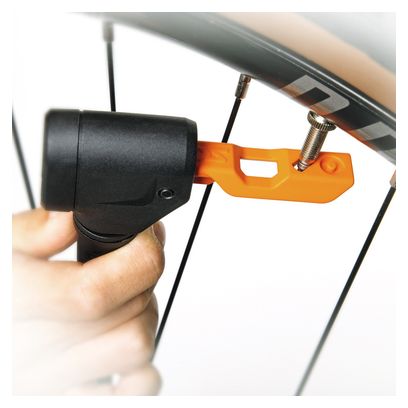 Bomba de pie SKS Air-X-Plorer Digi 10.0 (Max144 PSI /10 bar) Negro / Naranja