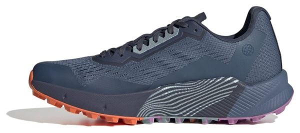 Trailrunning-Schuhe adidas Terrex Agravic Flow 2 Blau Rosa Orange Damen
