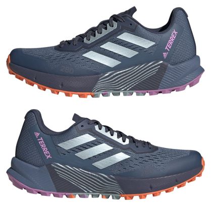 Donna Terrex Agravic Flow 2 Blue Pink Orange Trail Running Shoes