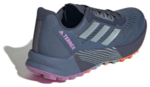 Trailrunning-Schuhe adidas Terrex Agravic Flow 2 Blau Rosa Orange Damen