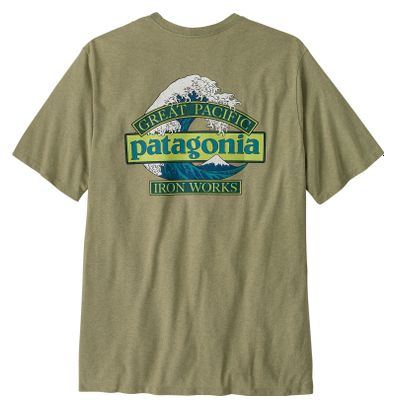 Patagonia Great Waves Responsibili-Tee Men's Green Short-Sleeve T
