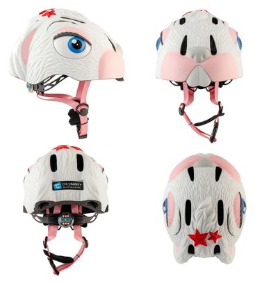 Casque de Vélo pour enfants | Lapin Blanc | Crazy Safety | Certifié EN1078