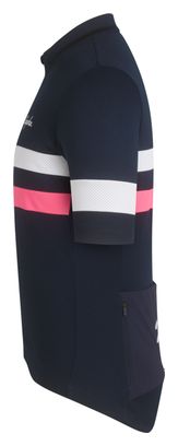 Maillot Manches Courtes Rapha Brevet Bleu Navy/Rose