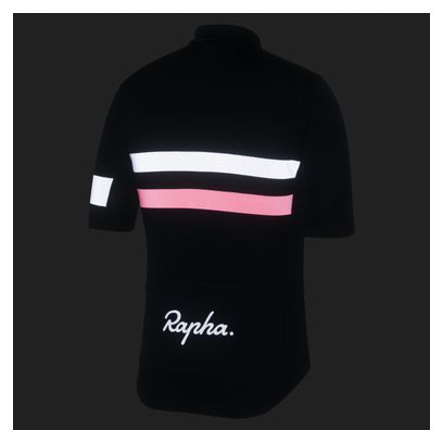 Maillot Manches Courtes Rapha Brevet Bleu Navy/Rose