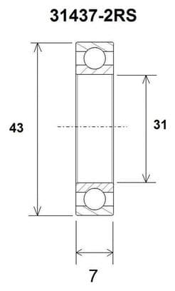 Roulement B3 - BLACKBEARING - 31437 2rs