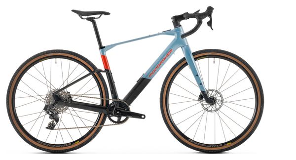 Gravel Bike Electrique  Mondraker Dusty RR Sram Rival AXS 12v  350 Wh 700 mm Bleu Noir  2023.