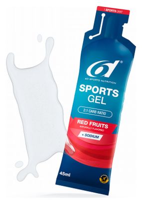Gel énergétique 6D SPORTS GEL Fruits rouges 6 X 45 ML