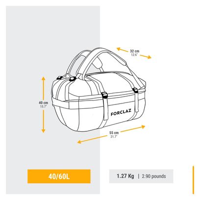 Duffeltas Forclaz 40/60L Duffel 500 Extend Groen